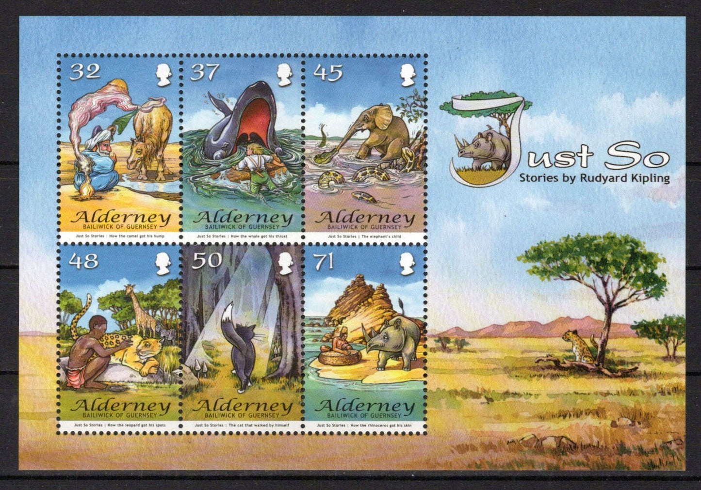 Alderney 312a MNH Just So Stories Author Rudyard Kipling