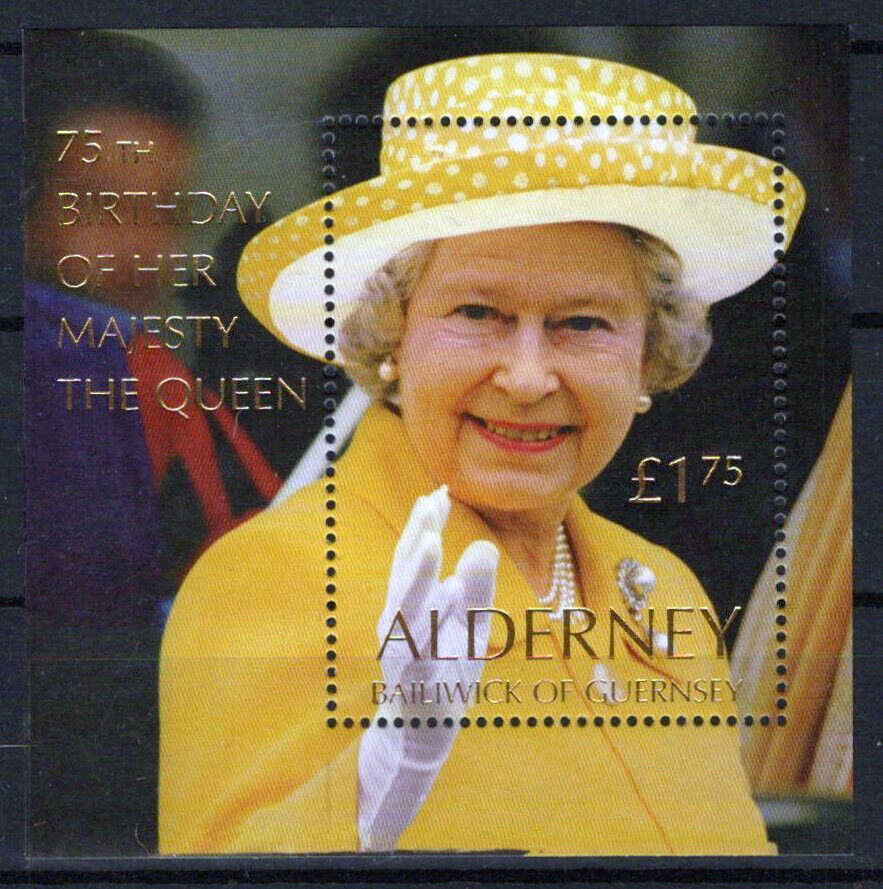 Alderney 163 MNH Queen Elizabeth 75th Birthday Royalty