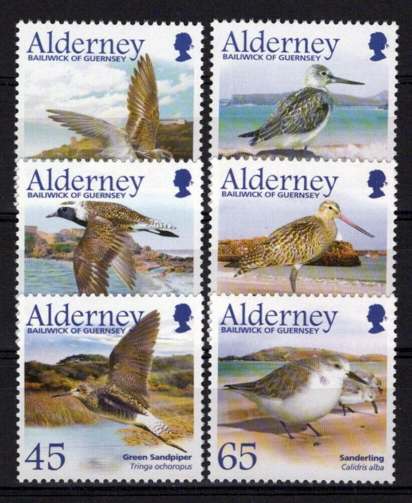 Alderney 256-261 MNH Migrating Birds Wildlife Waders