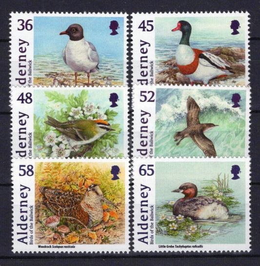 Alderney 403-408 MNH Birds Wildlife Nature Woodcock Firecrest