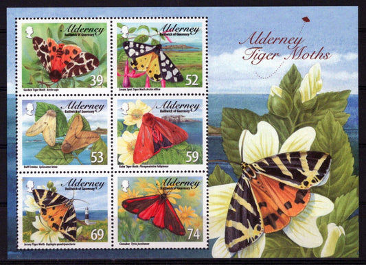 Alderney 445a MNH Moths Insects Nature