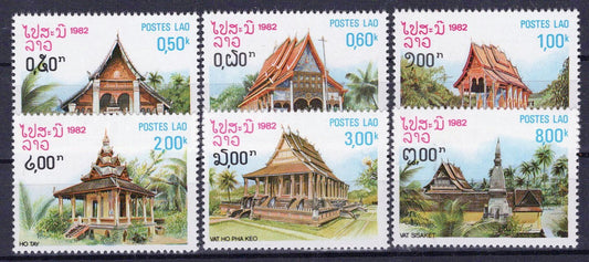 Laos 399-404 MNH Architecture Pagodas