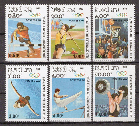 Laos 429-434 MNH Olympics Sports Games Diving Gymnastics