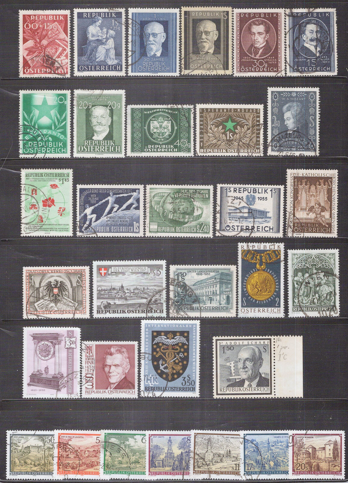 Austria Valuable Group Commeorative & Definitive Stamps CV $32+