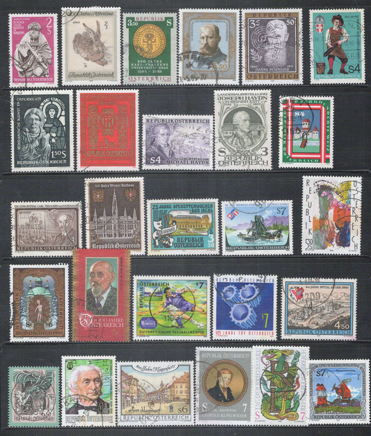 Austria Small Collection of Used Commemorative Stamps