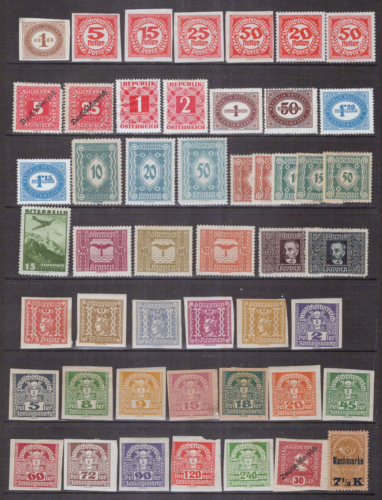 Austria All MINT collection of Vintage Back of the Book CV $28+