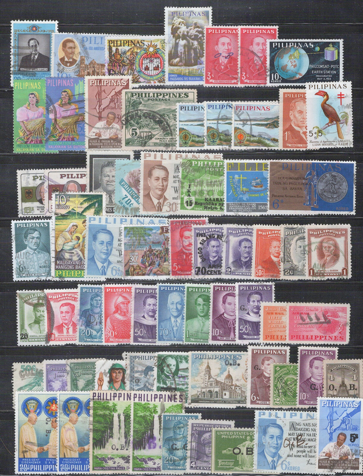 Philippines Collection 100 Commemorative & definitive stamps