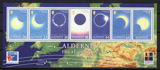 Alderney 133a MNH Space Total Solar Eclipse