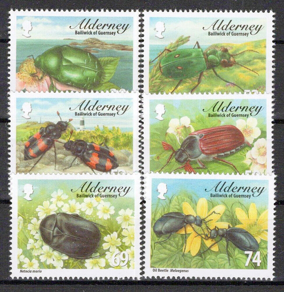 Alderney 459-464 MNH Beetles Insects Nature