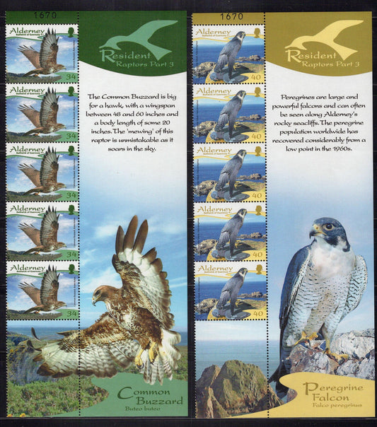 Alderney 319-324 MNH Birds Nature Animals Barn Owl Kestrel