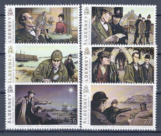 Alderney 356-361 MNH Sherlock Holmes Sir Author Conan Doyle