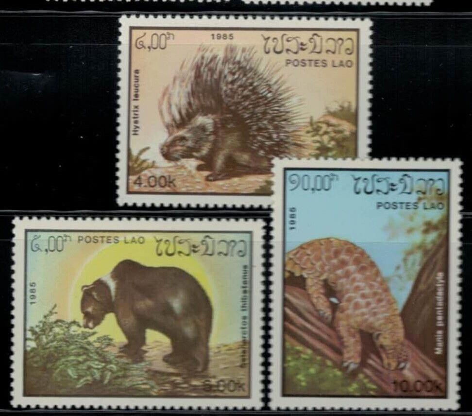 Laos 645-649 MNH Animals Monkey Bears Porcupines