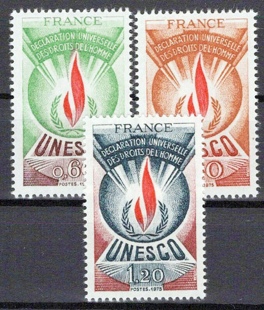 France 2O13-2O15 MNH United Nations UNESCO Flame ZAYIX 1223S0078