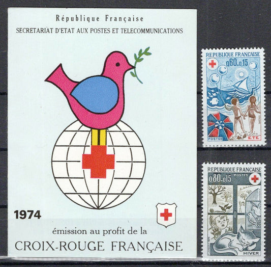 France B479, B482 MNH Semi-Postal Red Cross Birds Cats Ships ZAYIX 1223S116