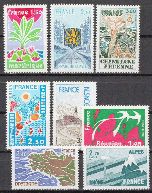 France 1507-1514 MNH Landmarks Flowers Architecture Trees Nature ZAYIX 1223S0075