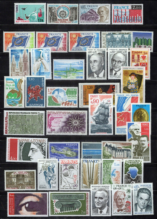 France Collection 1975 MNH Ships Flags Architecture Paintings ZAYIX 1223S0079