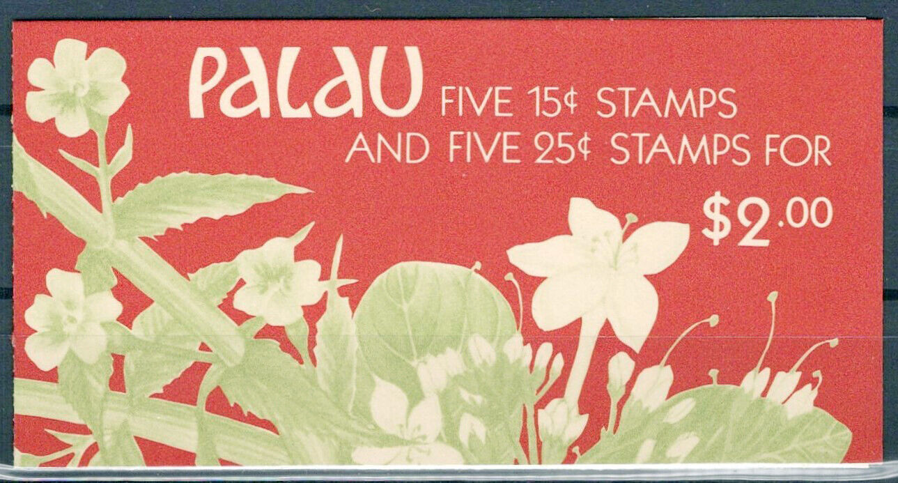 Palau 133b MNH Complete Booklet Indigenous Flowers Plants Nature