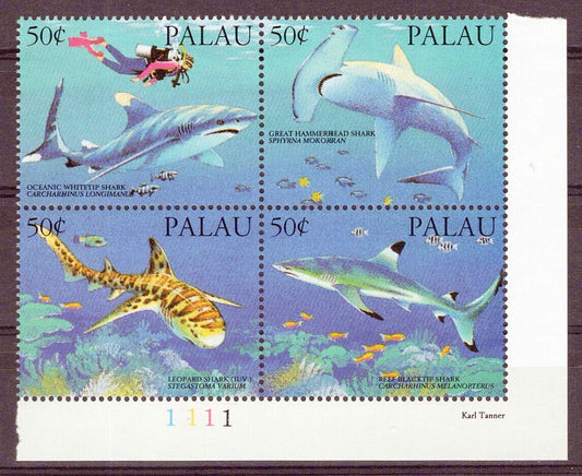 Palau 315 MNH Marine Life Sharks