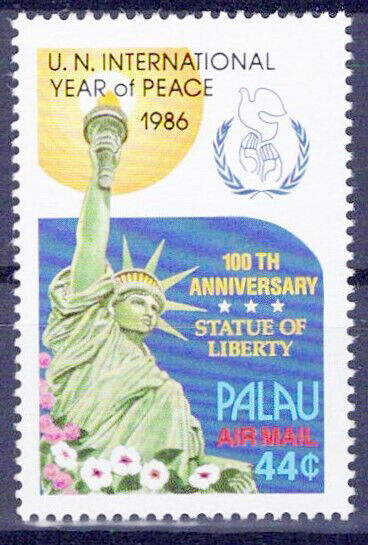 Palau C17 MNH Air Post Statue of Liberty Intl. Year of Peace