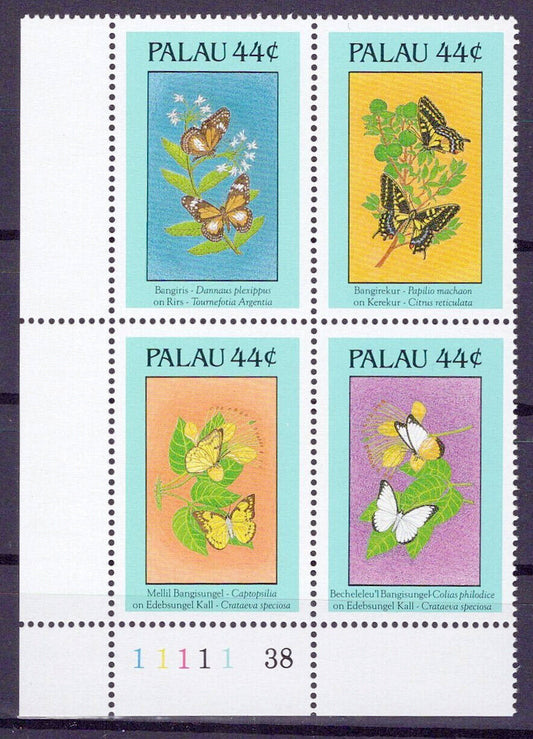 Palau 186a MNH Butterflies Insects Flowers Nature