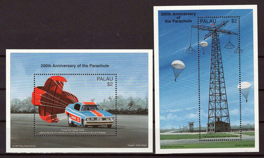 Palau 424-425 MNH Funny Car Parachute Aviation