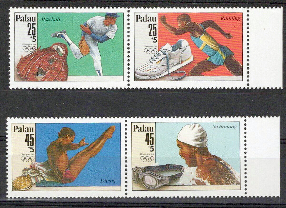 Palau B2a-B4a MNH Semi-Postal Olympic Sports Games