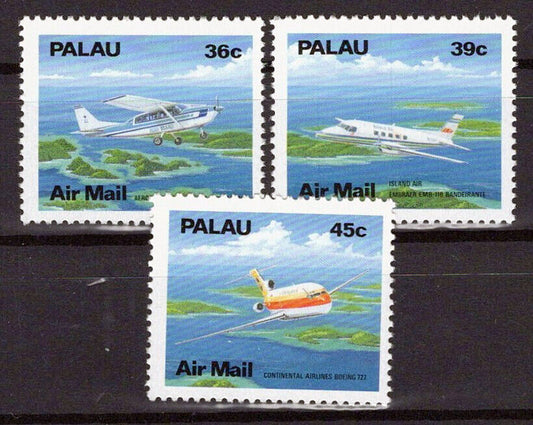 Palau C18-C20 MNH Air Post Aircraft Aviation Planes