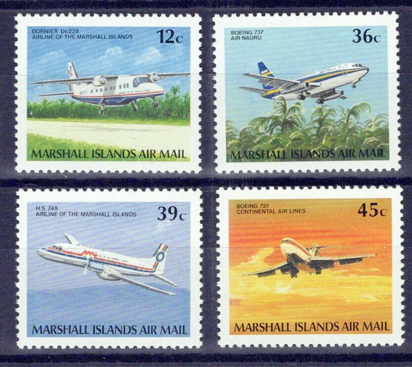 Marshall Islands C22-C25 MNH Passenger Air Line Service ZAYIX 0124S0005