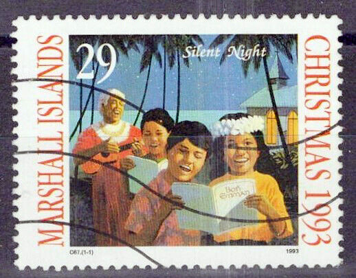 Marshall Islands 576 Used Christmas Children Sing Silent Night ZAYIX 0124S0008