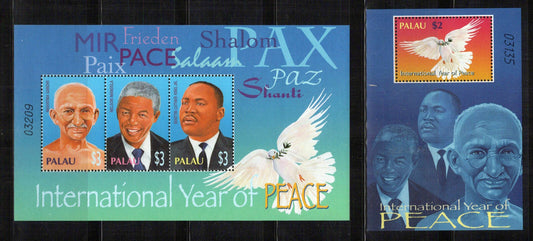 Palau 769-770 MNH Intl. Year of Peace Gandhi Mandela Dr. King