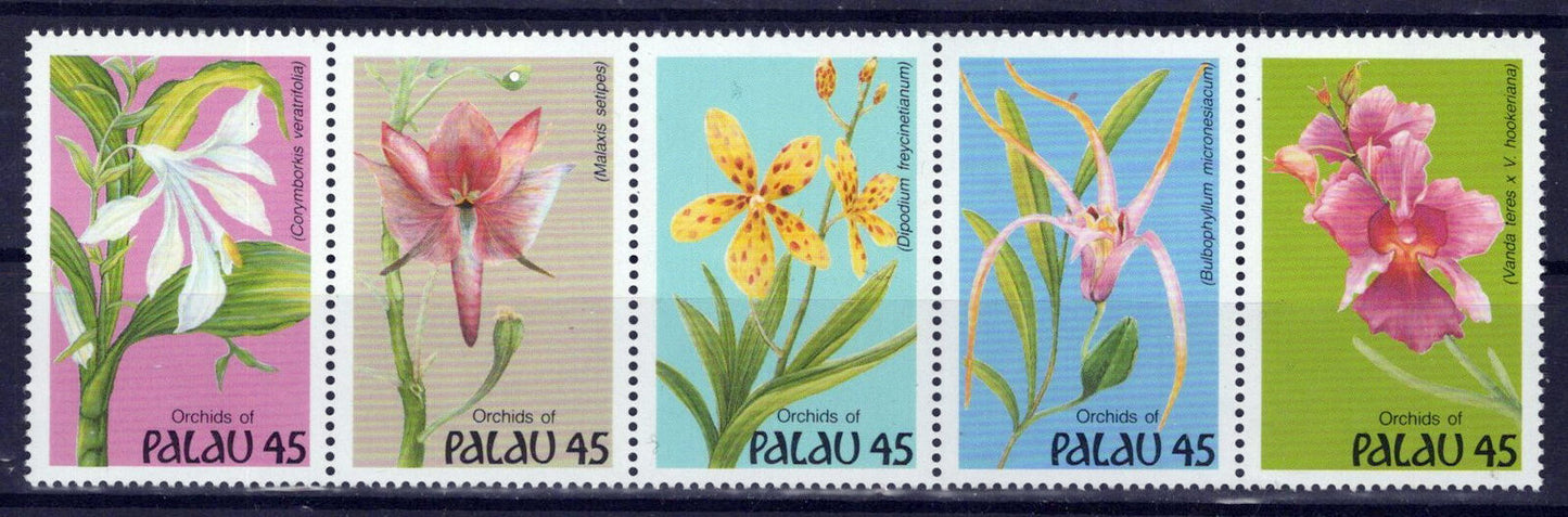 Palau 241a MNH Orchids Flowers Plants Nature