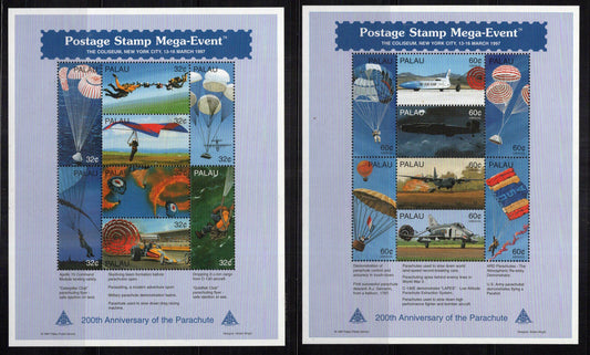 Palau 422-423 MNH Aviation Parachute Planes