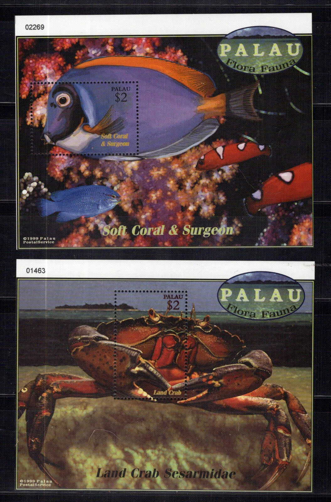 Palau 602-605 MNH Flora Fauna Reptiles Marine Life Fish