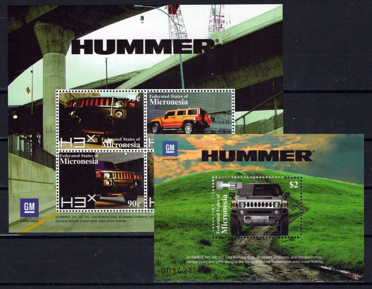 Micronesia 768-769 MNH Hummer Vehicles Transportation