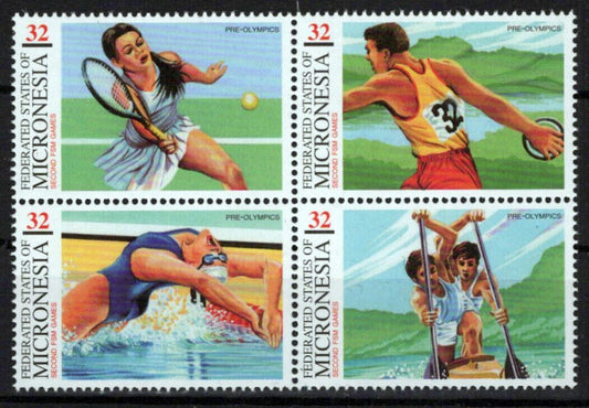 Micronesia 267 MNH Sports Games Tennis Discus Swimming