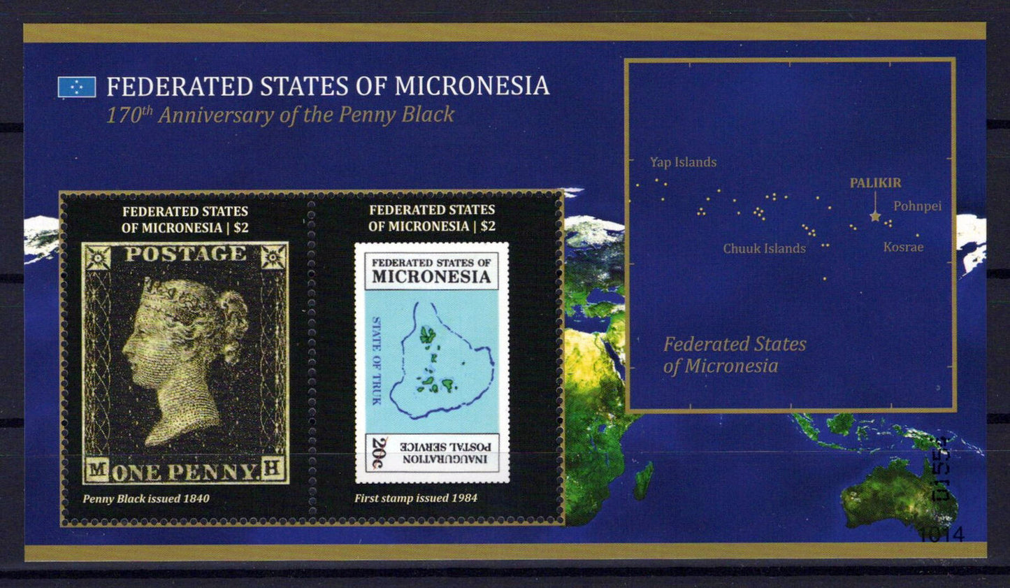 Micronesia 895 MNH Stamps on Stamps Penny Black