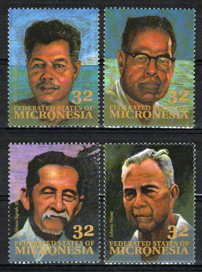 Micronesia 204-207 MNH Historical Figures Johnny Moses