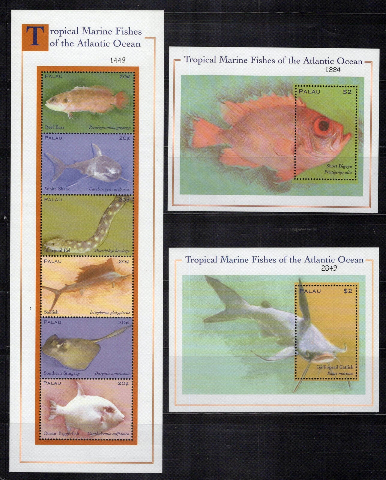 Palau 589-591 MNH Marine Life Tropical Fish