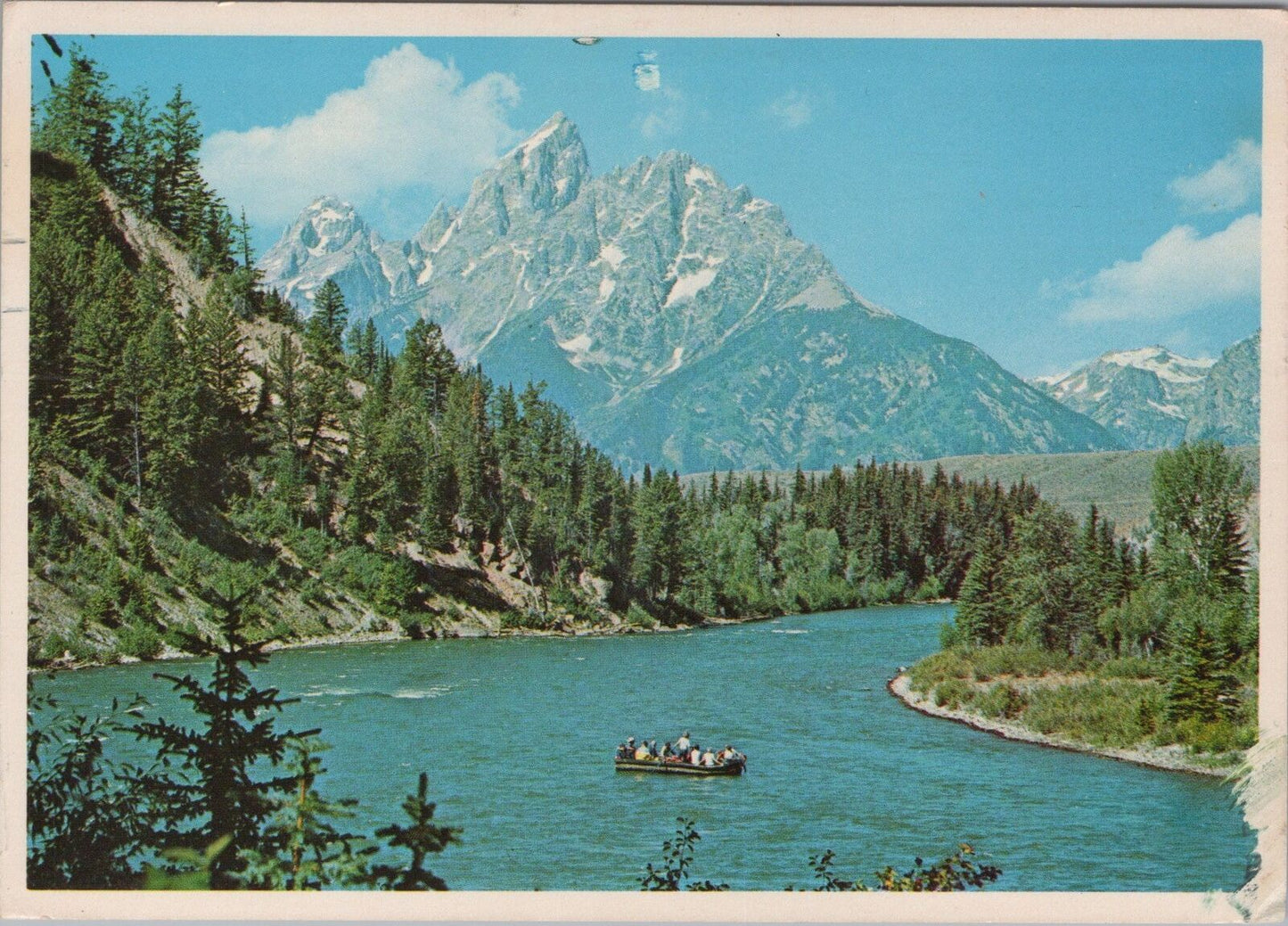 ZAYIX Postcard Rafting Tetons Jackson Hole Wyoming Mountains 090222PC05