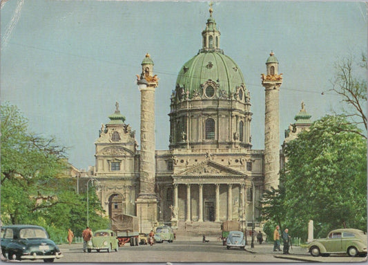 Postcard Karlskirche Vienna Austria Church