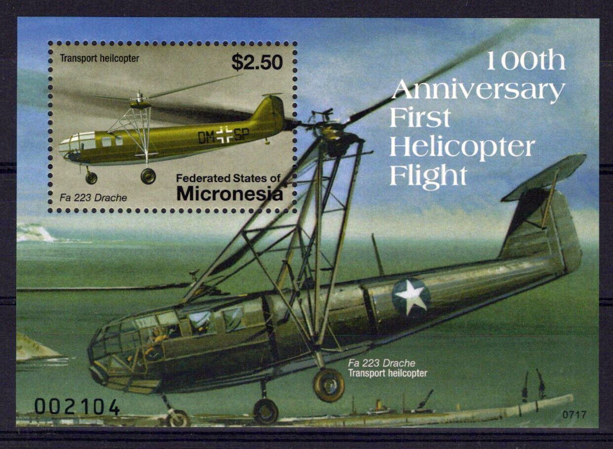 Micronesia 762 MNH Aviation Helicopter Military