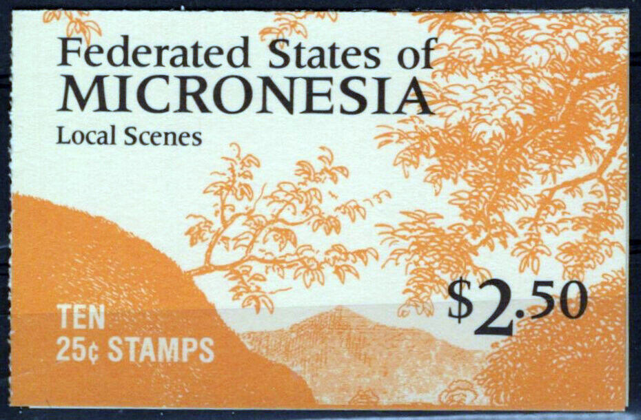 Micronesia 36a MNH Booklet Pane Nature Tonachau Peak