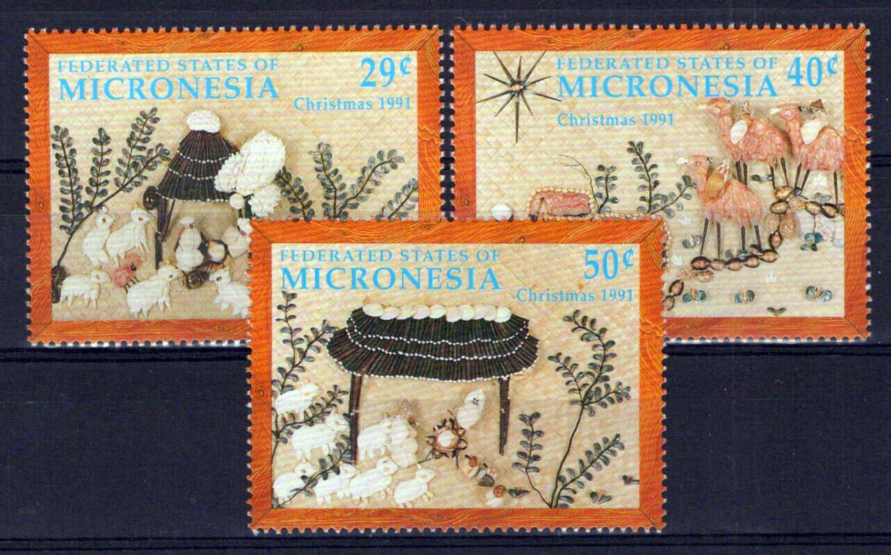 Micronesia 146-148 MNH Christmas Handicraft Scenes Nativity