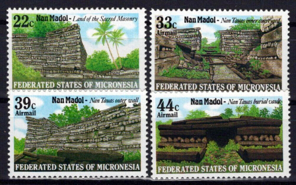 Micronesia 45, C16-C18 MNH Archaeology Nan Madol Ruins