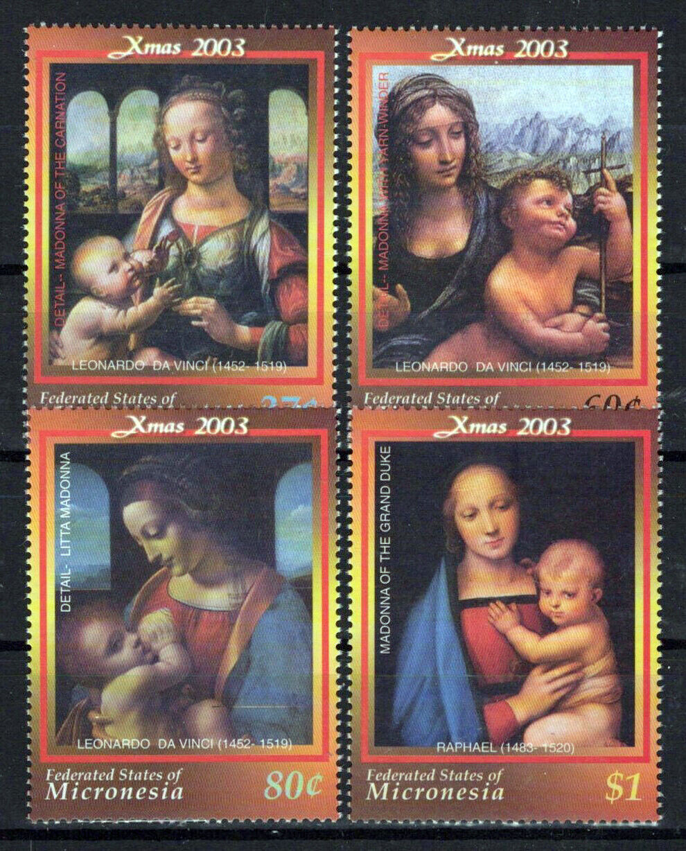 Micronesia 565-568 MNH Christmas Paintings Madonna