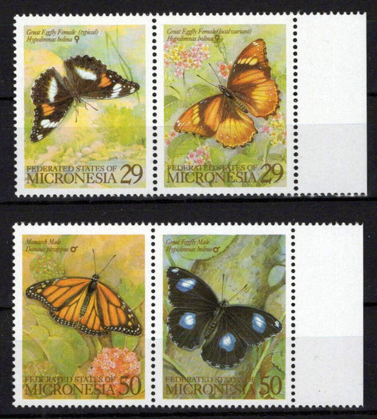 Micronesia 182-183 MNH Butterflies Insects Nature