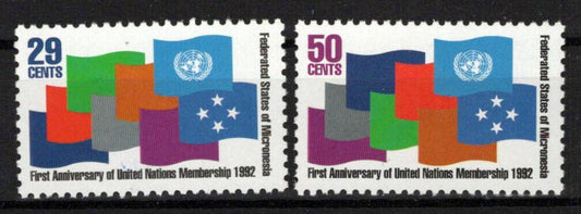 Micronesia 152-153 MNH Flags United Nations