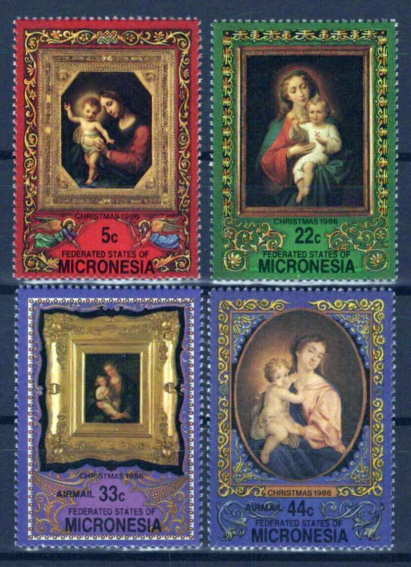 Micronesia 54-55, C26-C27 MNH Paintings Christmas Madonna