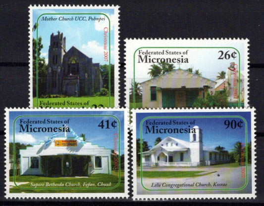 Micronesia 756-759 MNH Architecture Christmas Churches