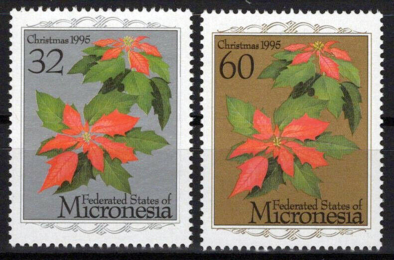 Micronesia 234-235 MNH Christmas Flowers Plants Poinsettias